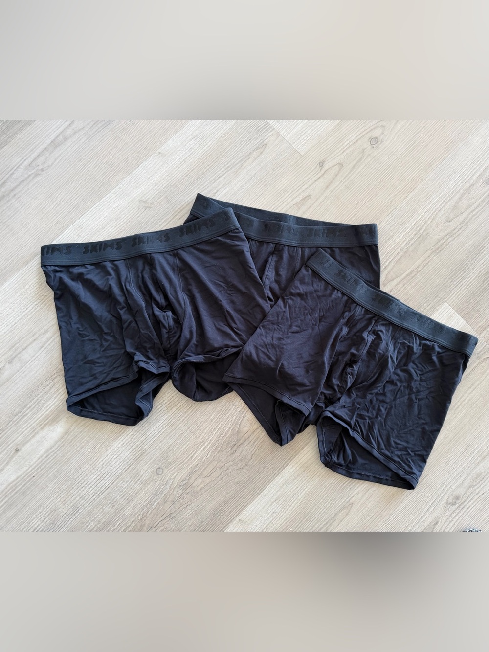 SKIMS Men's Black Boxer Briefs - Trio Pack